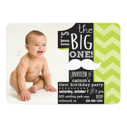 It's the BIG one! First Birthday Photo Invitation | Zazzle