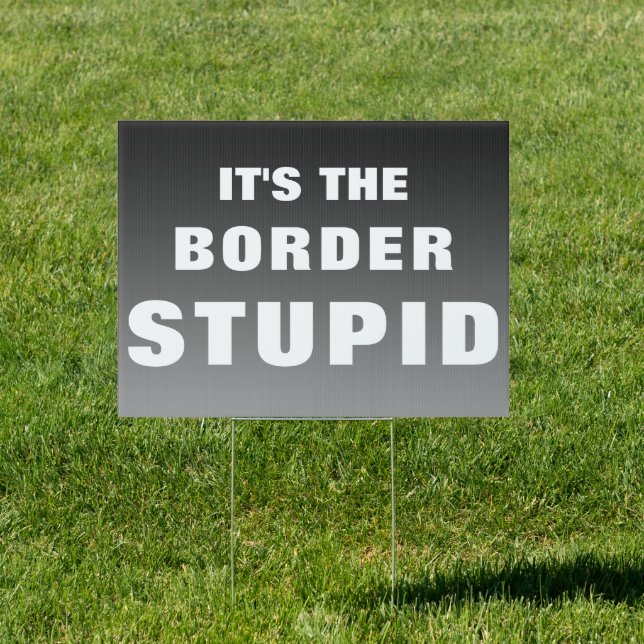 It's The Border Stupid Sign (Insitu)