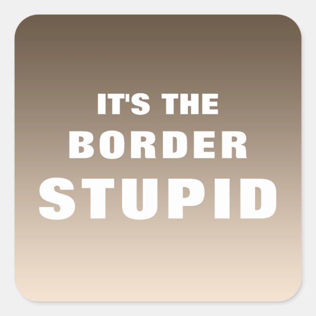 It's The Border Stupid Square Sticker (Front)