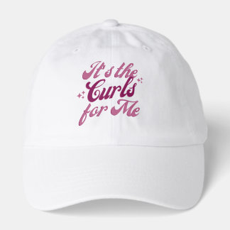 "It's the Curls For Me" Curly Hair Graphic Hat