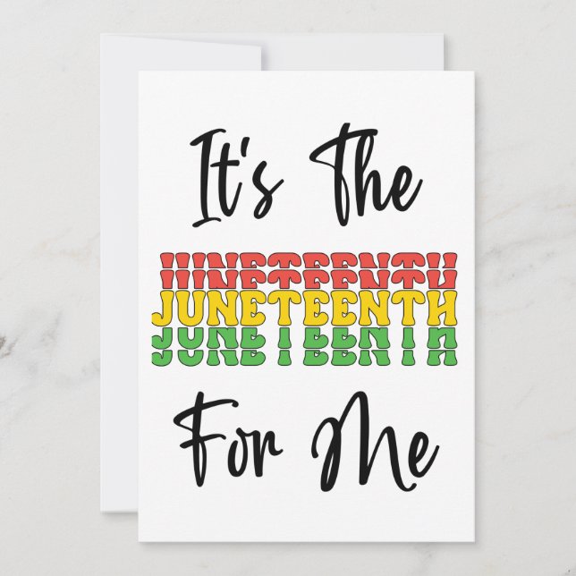 Its The Juneteenth For Me Melanin Black Sista Bruh Holiday Card (Front)