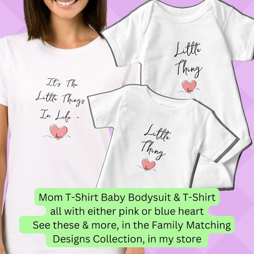 Its The Little Things In Life Pink Heart Matchin T_Shirt
