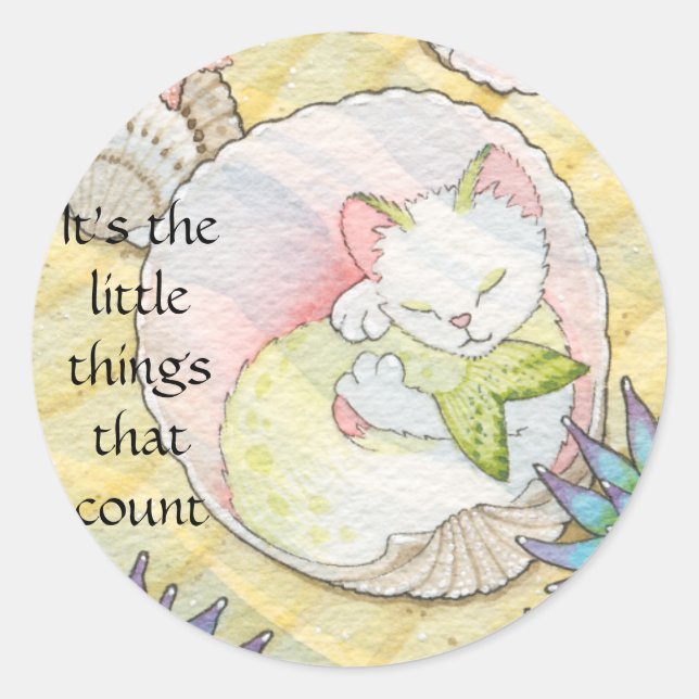 It's the little things that count classic round sticker (Front)