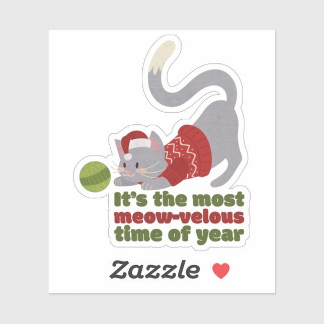 It's the Most Meow-velous Time of the Year Sticker (Sheet)