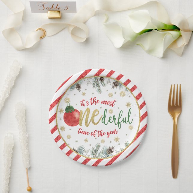 It's the Most ONEderful Time of the Year Paper Plates (Wedding)