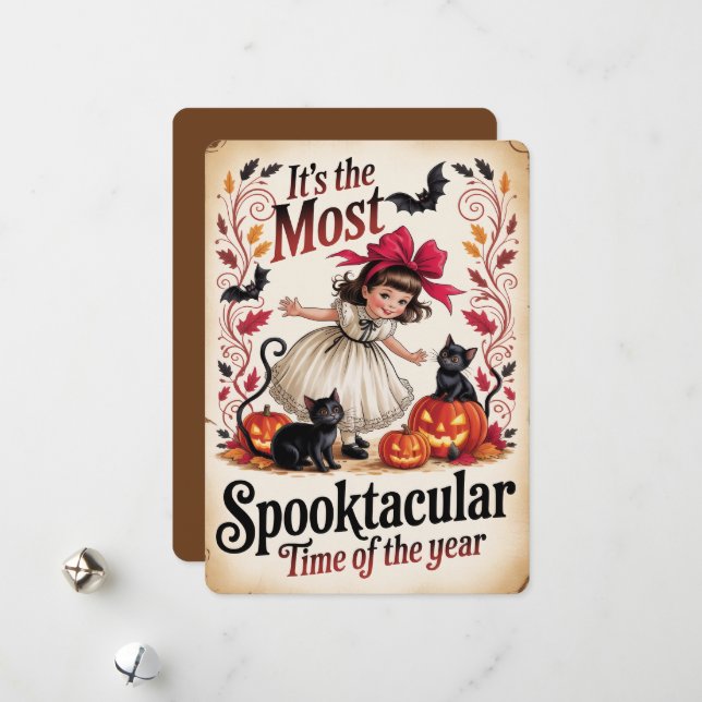 "It's the Most Spooktacular Time of the Year" Holiday Card (Front/Back In Situ)