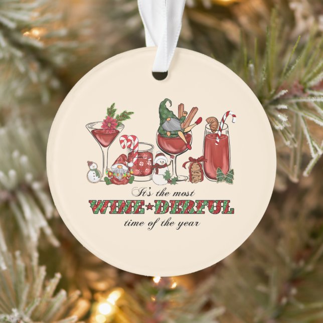 It's the Most Wine-derful Time Ornament (Tree)