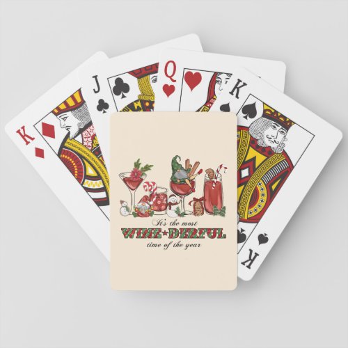 Its the Most Wine_derful Time Playing Cards