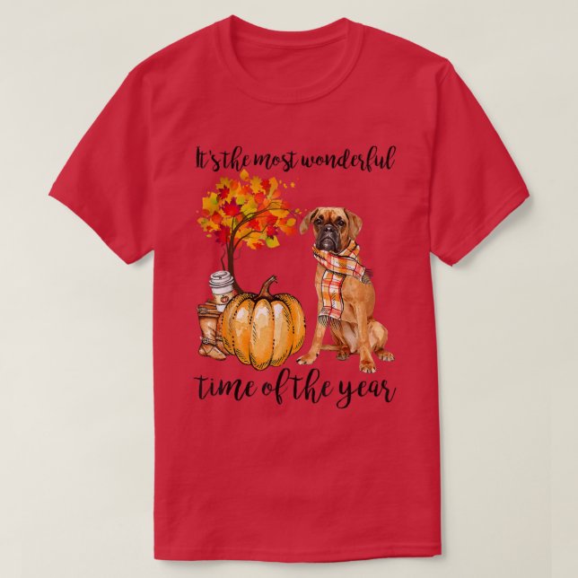 Its The Most Wonderful Autumn Time Boer Scarf Pump T-Shirt (Design Front)