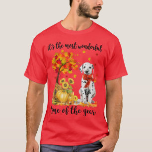 It's The Most Wonderful Autumn Time Dalmatian Pump T-Shirt