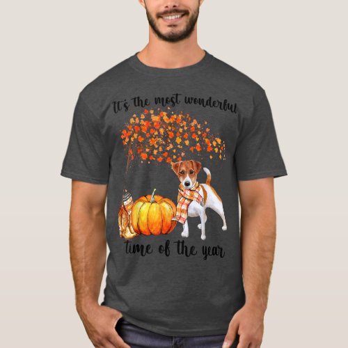 Its The Most Wonderful Autumn Time Jack Russel Pu T_Shirt