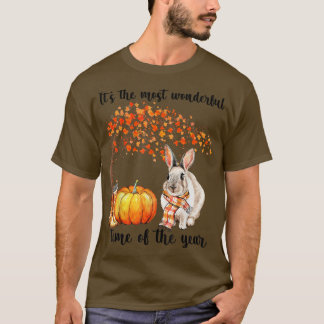 It's The Most Wonderful Autumn Time Rabbit Scarf P T-Shirt