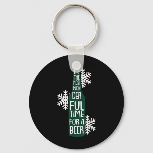 Its The Most Wonderful Time Christmas Funny Pun Hu Keychain