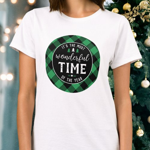 Its the Most Wonderful Time Christmas Green T_Shirt