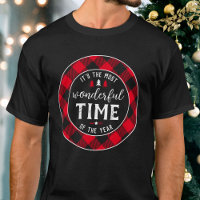 'It's the Most Wonderful Time' Christmas Red Black