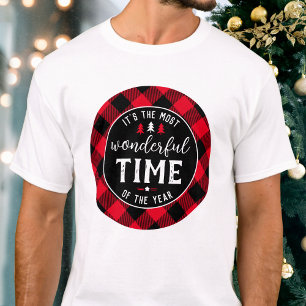 'It's the Most Wonderful Time' Christmas Red T-Shirt