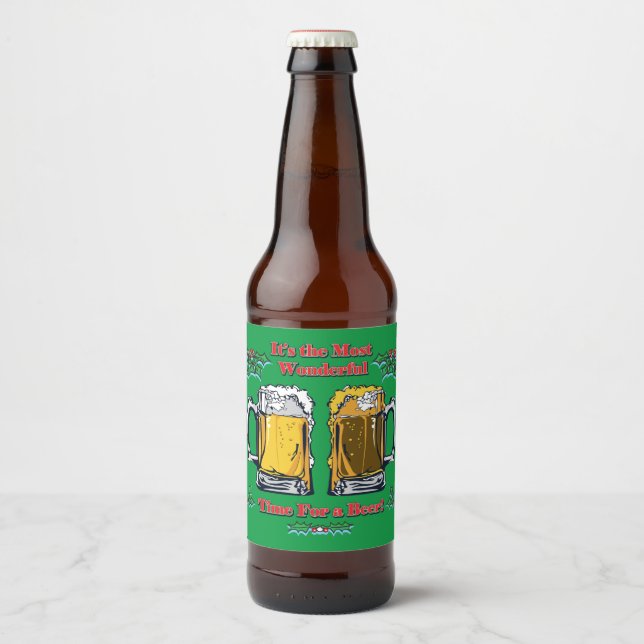 Its the Most Wonderful Time for a Beer Beer Bottle Label (Front)