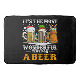 It's The Most Wonderful Time For A Beer Christmas Bath Mat