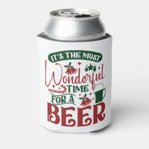 It's The Most Wonderful Time for a Beer Christmas  Can Cooler
