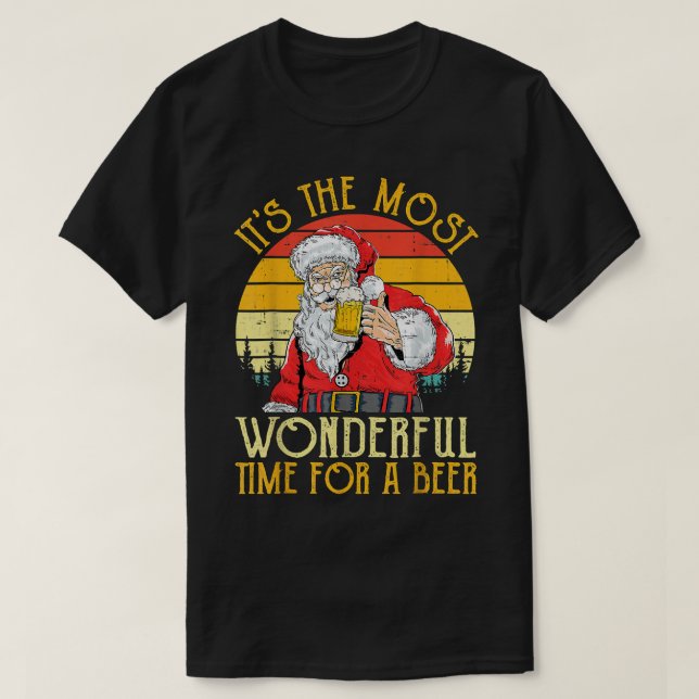 Its The Most Wonderful Time For A Beer Christmas M T-Shirt (Design Front)
