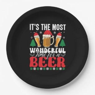 It's The Most Wonderful Time For A Beer Christmas Paper Plates