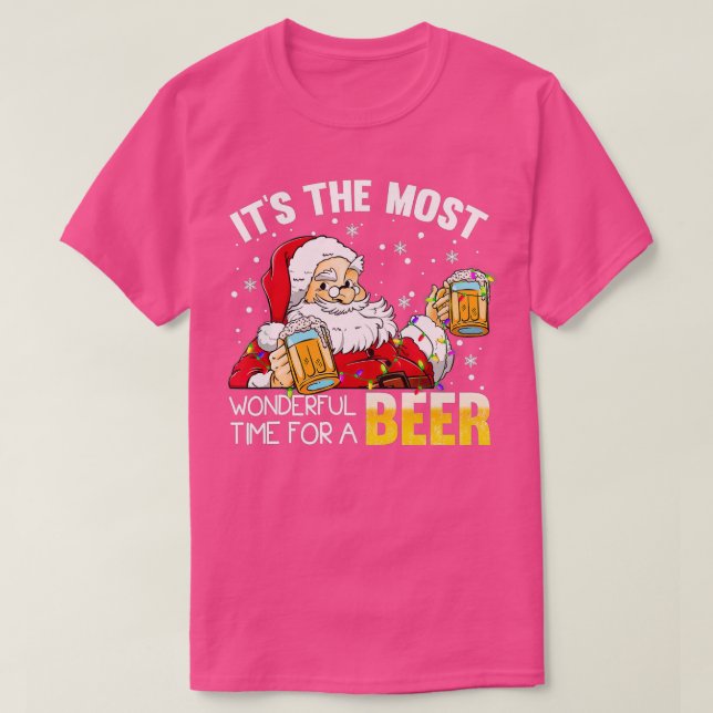 Its The Most Wonderful Time For A Beer Christmas S T-Shirt (Design Front)