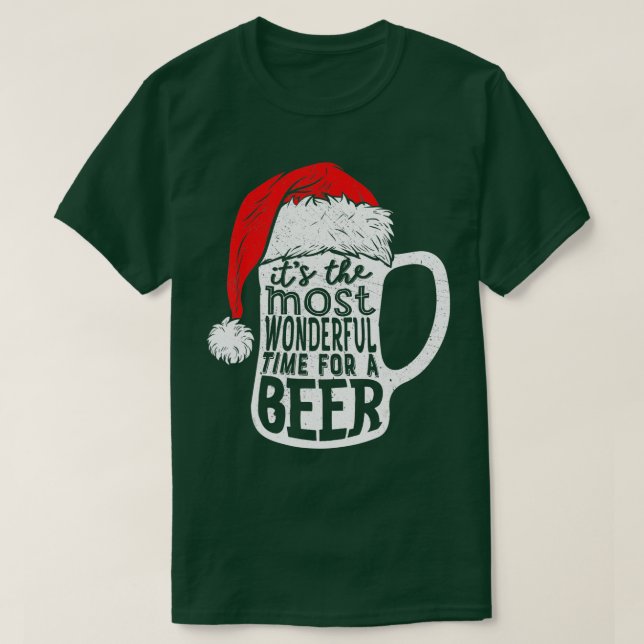 Its The Most Wonderful Time For A Beer Christmas S T-Shirt (Design Front)