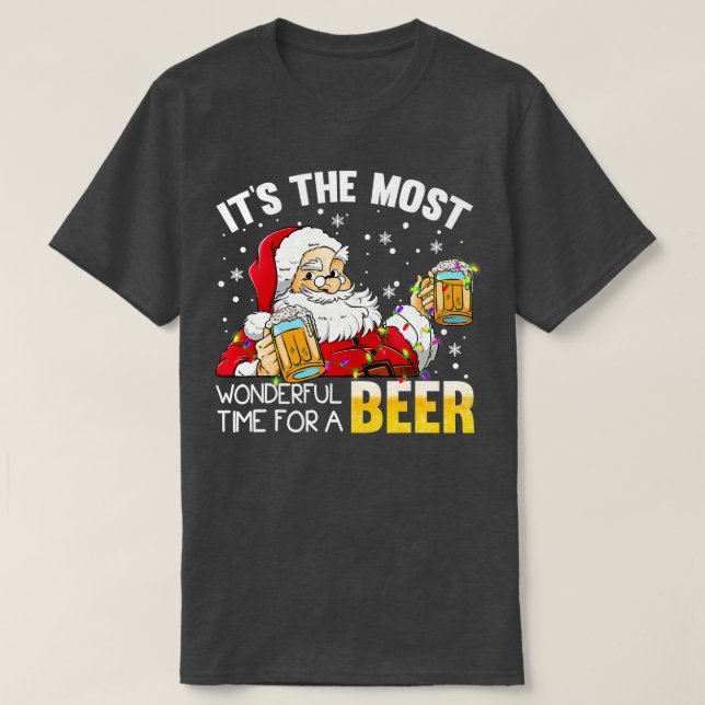 Its The Most Wonderful Time For A Beer Christmas S T-Shirt (Design Front)