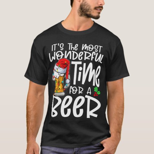 Its The Most Wonderful Time For A Beer Christmas  T_Shirt