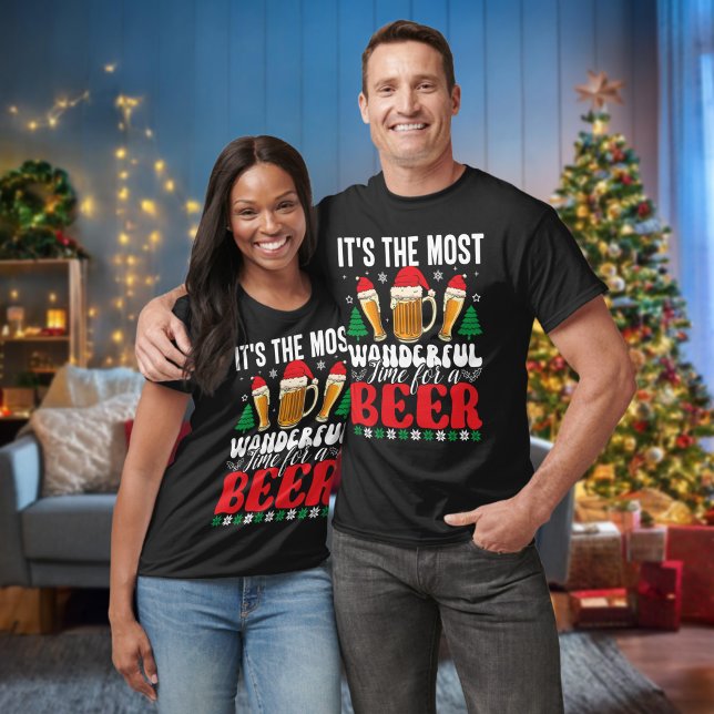 It's The Most Wonderful Time For A Beer Christmas T-Shirt (Creator Uploaded)
