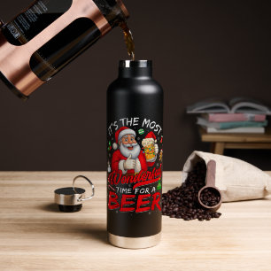 Its The Most Wonderful Time for A Beer Christmas Water Bottle