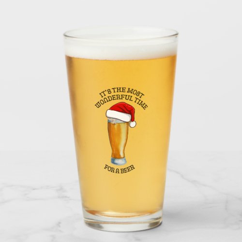 Its The Most Wonderful Time For A Beer Glass