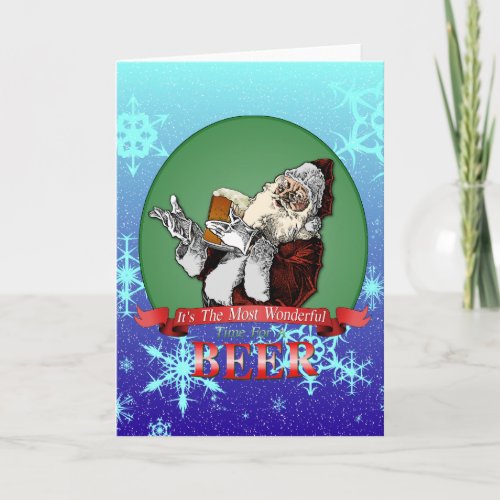 Its The Most Wonderful Time For A Beer Holiday Card