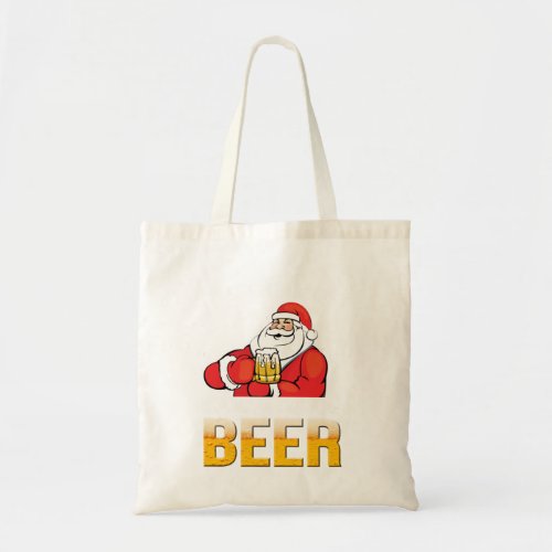 Its The Most Wonderful Time For A Beer Santa Drin Tote Bag