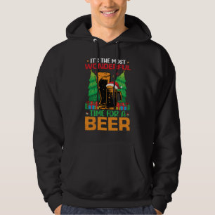 Its The Most Wonderful Time For A Beer Santa Hoodie