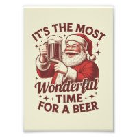 It's The Most Wonderful Time For A Beer Santa Xmas