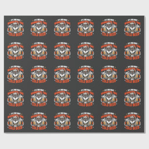 it's The Most Wonderful Time For a Cold beer Wrapping Paper