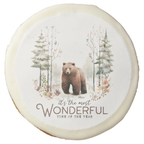 Its the Most Wonderful Time of the Year Bear Sugar Cookie