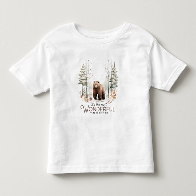 It's the Most Wonderful Time of the Year, Bear Toddler T-shirt (Front)