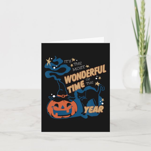 It's the Most Wonderful Time of the Year Black Cat Card (Front)