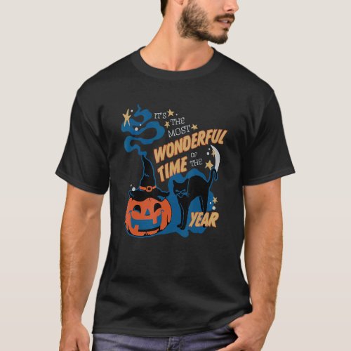 Its The Most Wonderful Time Of The Year Black Cat T_Shirt