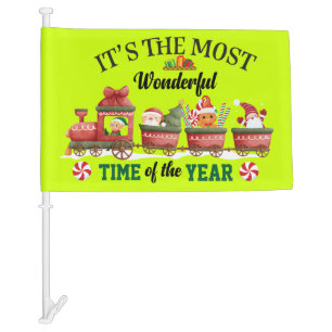 It's The Most Wonderful Time Of The Year Car Flag
