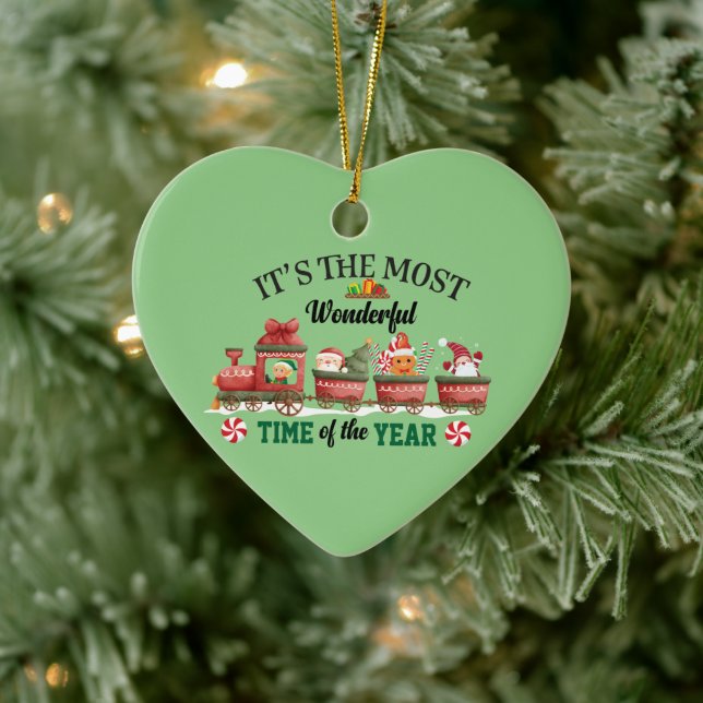 It's The Most Wonderful Time Of The Year Ceramic Ornament (Tree)