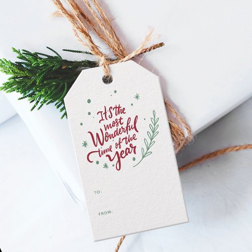 Its The Most Wonderful Time Of The Year Christmas Gift Tags