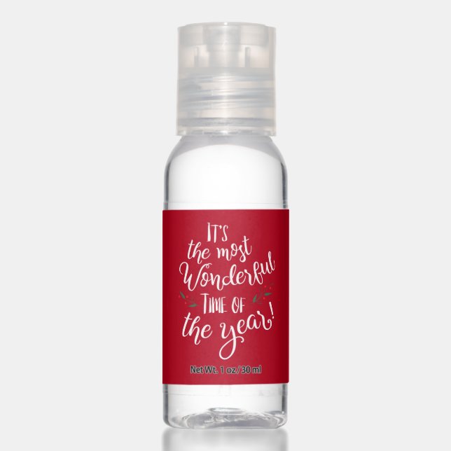 It's the Most Wonderful Time of the Year Christmas Hand Sanitizer (Front)
