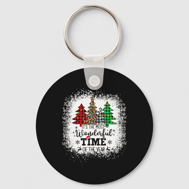 It's The Most Wonderful Time Of The Year Christmas Keychain (Front)