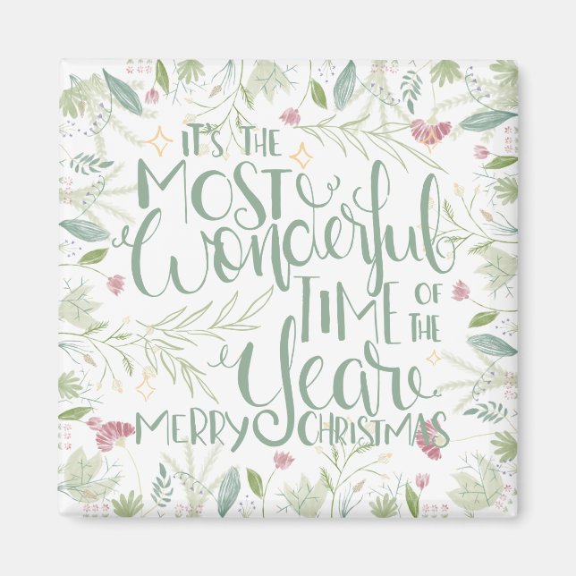 It's The Most Wonderful Time of the Year Christmas Magnet (Front)