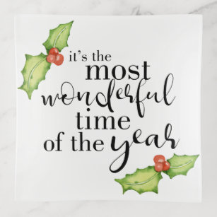 It's the most wonderful time of the year Christmas Trinket Tray