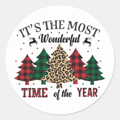Its The Most Wonderful Time Of The Year Classic Round Sticker