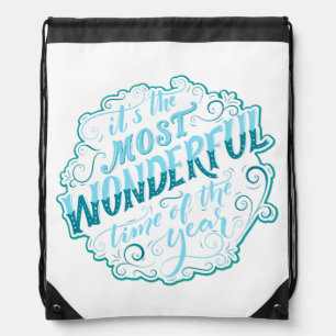 It's the Most Wonderful Time of the Year Drawstring Bag
